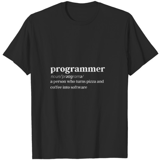 Programmer Definition- White T-shirt