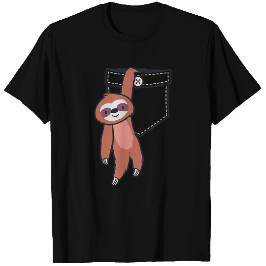 Sloth Kids Sloth Lover Gift Sloth in Pocket T-shirt