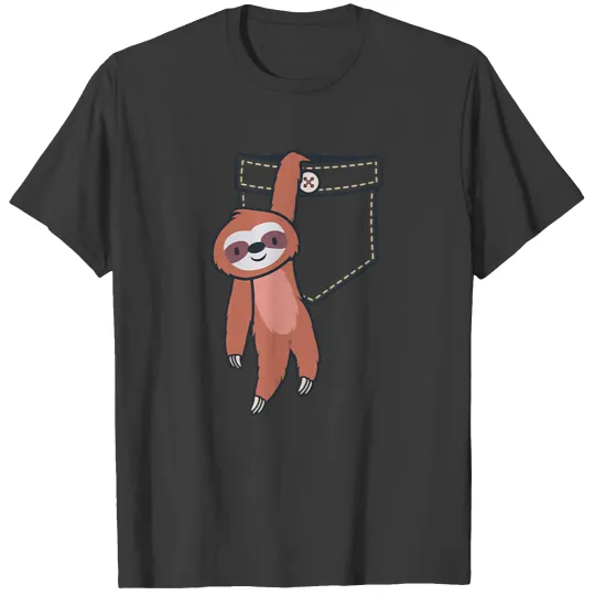Sloth Kids Sloth Lover Gift Sloth in Pocket T-shirt