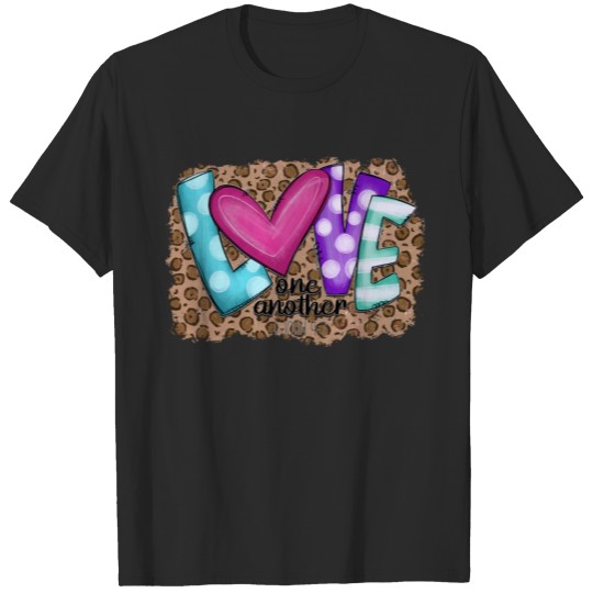 Discover Love One Another, Gold glitter,Valentine Love T-shirt
