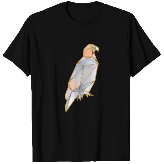 Resting Eagle Geometric Gold Lines T-shirt