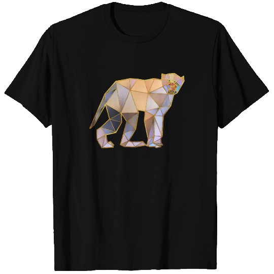 Monkey Geometric Gold Lines T-shirt