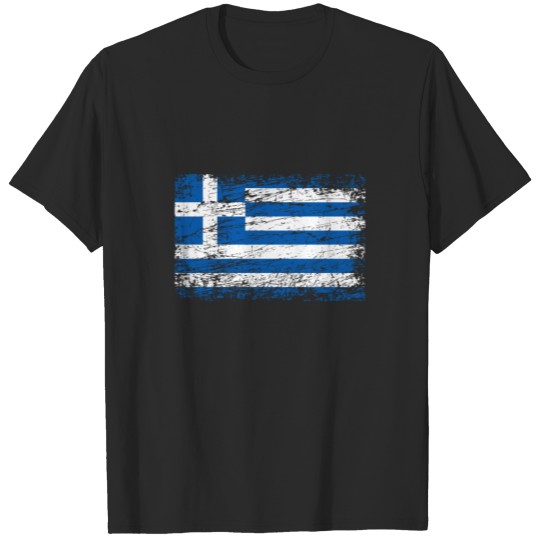 Discover Greece Greek ensign flag used look T-shirt
