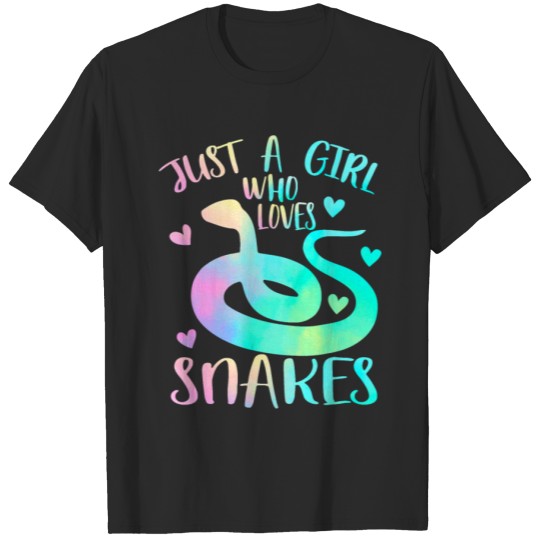 Discover Just a Girl Who Loves Snakes Cute Snake Lover T-shirt