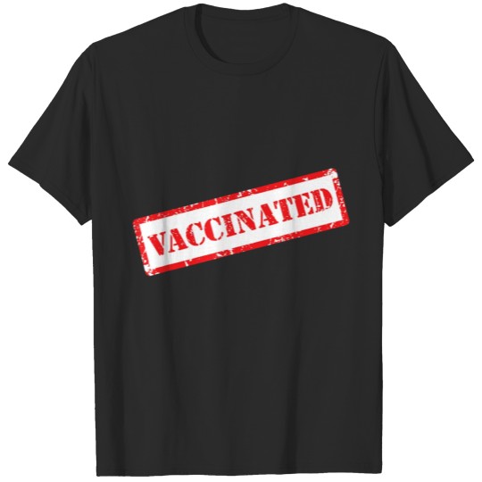 Discover VACCINATED - Certified Approved Style Red Stamp T-shirt