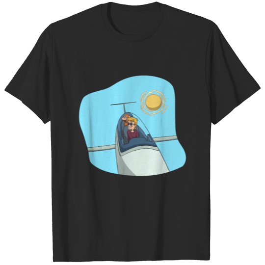 Discover Glider pilot with in the sun T-shirt