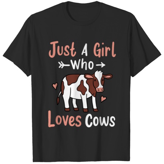 Discover Cow Just a Girl Who Loves Cows Gift for Cow Lovers T-shirt