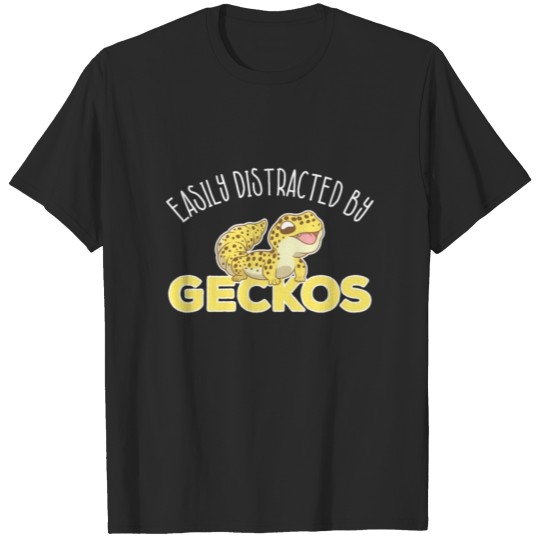 Discover Easily Distracted By Gecko Bearded Dragon Lover T-shirt