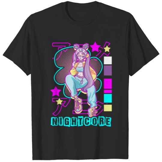 Discover Nightcore Japanese Music Anime Girl Manga Artistic T-shirt