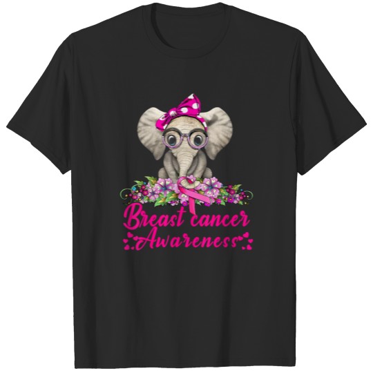 Discover Breast cancer awareness Elephant T-Shirt T-shirt