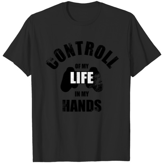 Discover Conroll of my life Black simpel controller T-shirt