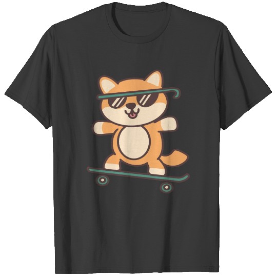 skateboard skateboarding skating Cat Cats T-shirt