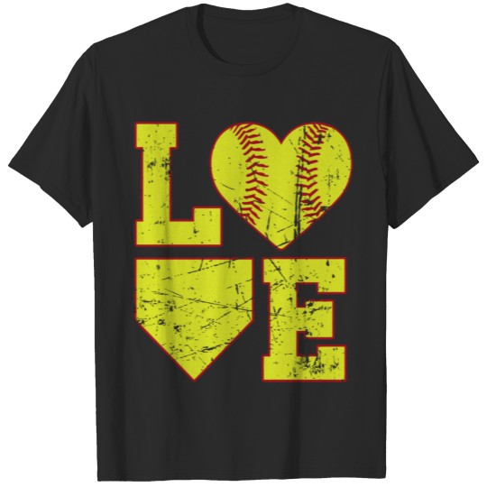 Discover Love Softball Cute Softball For Girls Gift Tee T-shirt