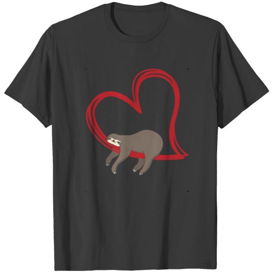 Valentines Sloth Shirt Girls Women Sloths Gifts f T-shirt