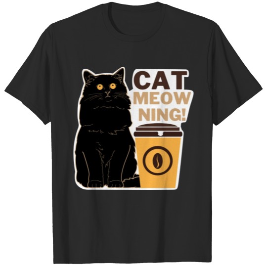 Discover cat meowning T-shirt