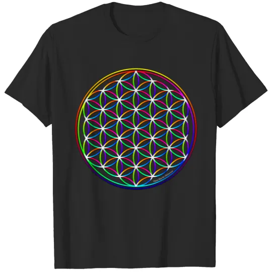 Discover Flower of Life - Sacred Geometry - Multi-Colour 01 T-shirt