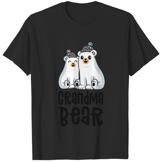 Discover Grandma Bear Matching Family Autism Awareness T-shirt