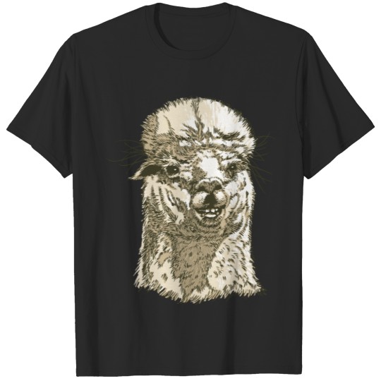 Alpaca face lover llama design T-shirt