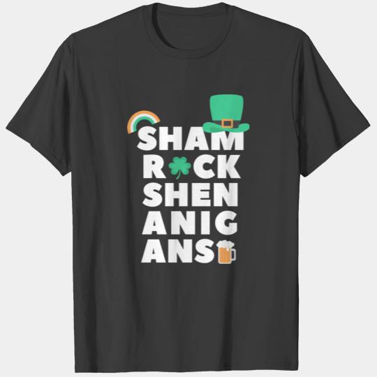 Shamrock Shenanigans Funny St Patricks Day T-shirt