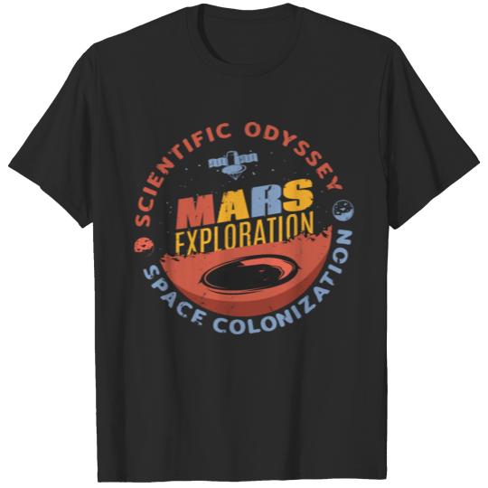 Mars exploration labels. T-shirt