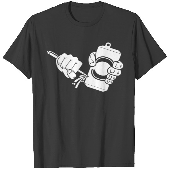 Beer canned beer can piercing T-shirt