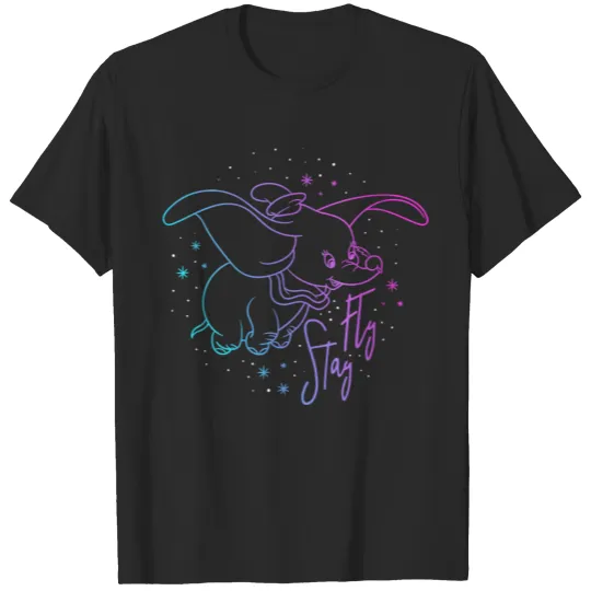 Disney Dumbo Stay Fly Outline Gift Tee T-shirt
