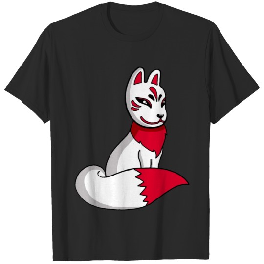 Discover Kawaii manga white fox T-shirt
