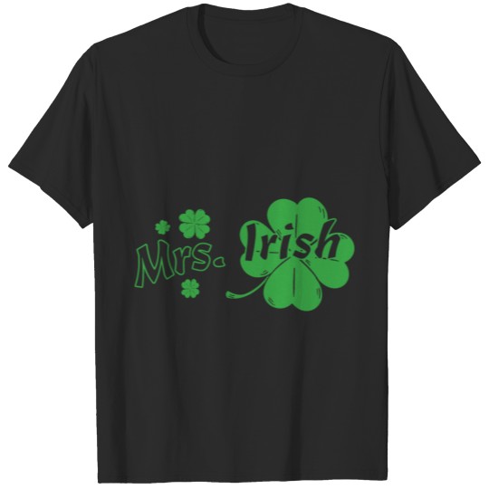 Discover Mrs. Irish St Patrick's Day Shamrock Couple T-shirt