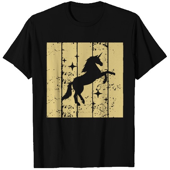 Retro Gold Unicorn T-shirt