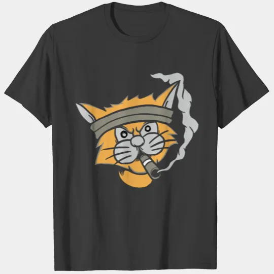 Cat smoking T-shirt