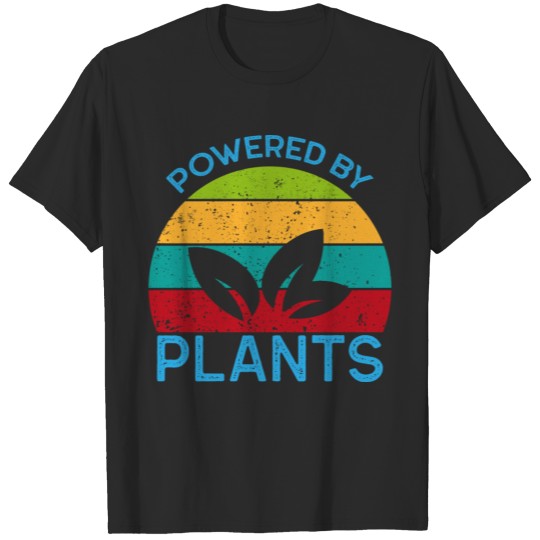 Discover Powered by plants Vegan gift T-shirt