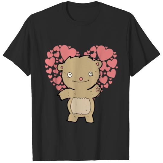 Discover Valentine teddy with love hearts. T-shirt