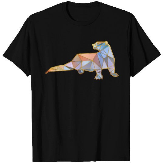 Otter Geometric Gold Lines 2 T-shirt