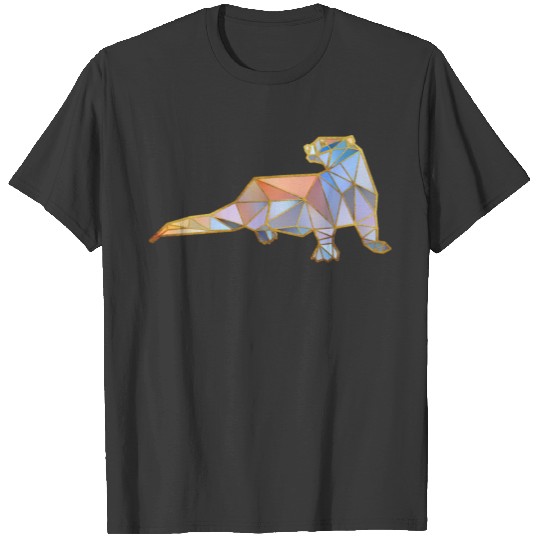 Otter Geometric Gold Lines 2 T-shirt