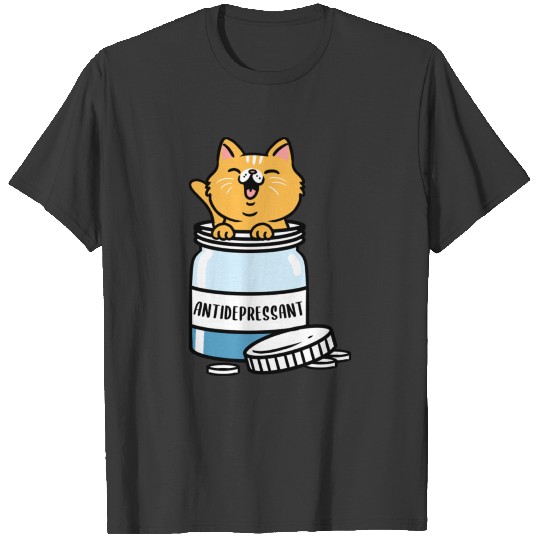 Antidepressant Cat For Cat Lover T-shirt