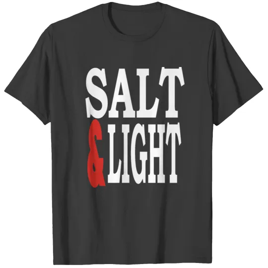 salt and light black shirt T-shirt