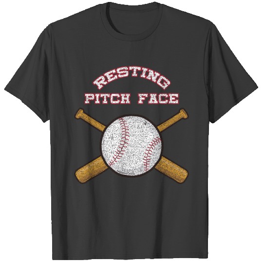 Resting Pitch Face Funny Baseball Pun Sports T-shirt