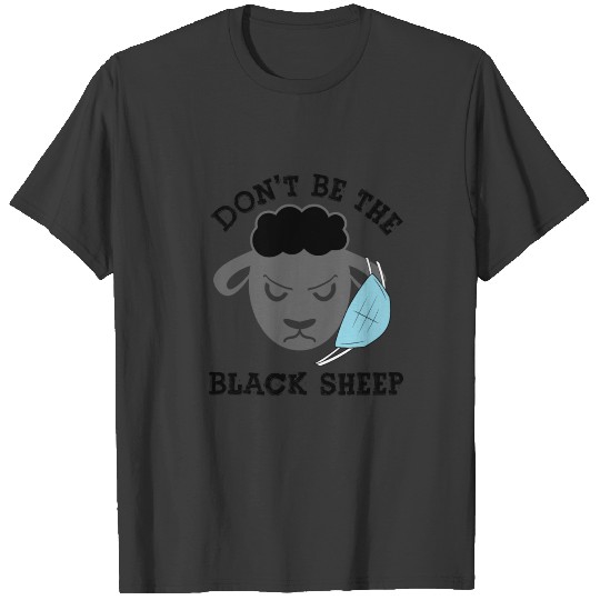 Black Sheep Wearing Mask Wrong T-shirt