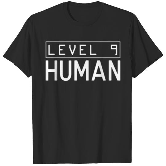 Discover Funny Gaming - Level 9 Human T-shirt