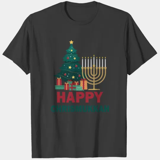Happy chrismukkah Hanukkah Jewish gift saying T-shirt