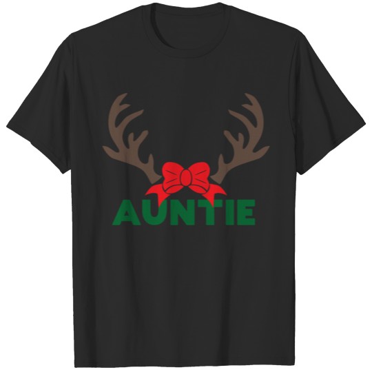 Discover Auntie Christmas reindeer Aunti Claus family Xmas T-shirt