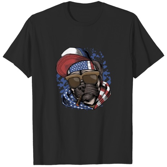 Discover Dog With USA Flag T-shirt
