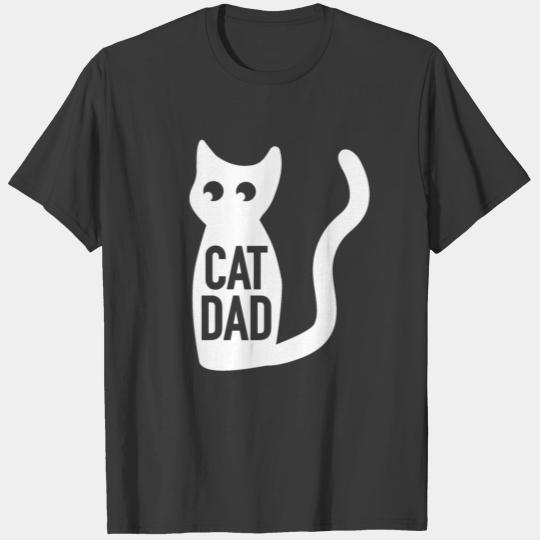 Cat Dad 10 weißCAT DAD cats father cats dad T-shirt
