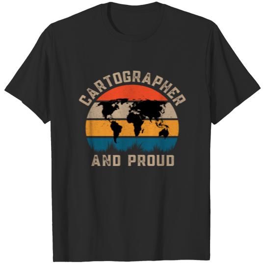 Discover Cartographer And Proud - Retro Map Maker T-shirt