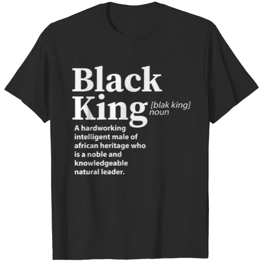 Black King Definition Gift Tee T-shirt