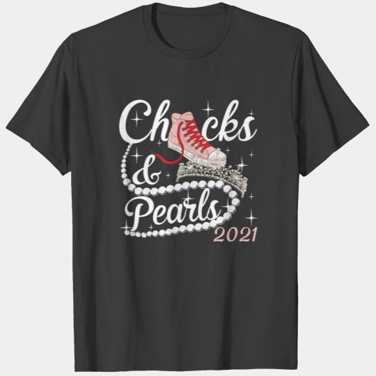 Chucks and Pearls 2021 Kamala Harris Support T-shirt