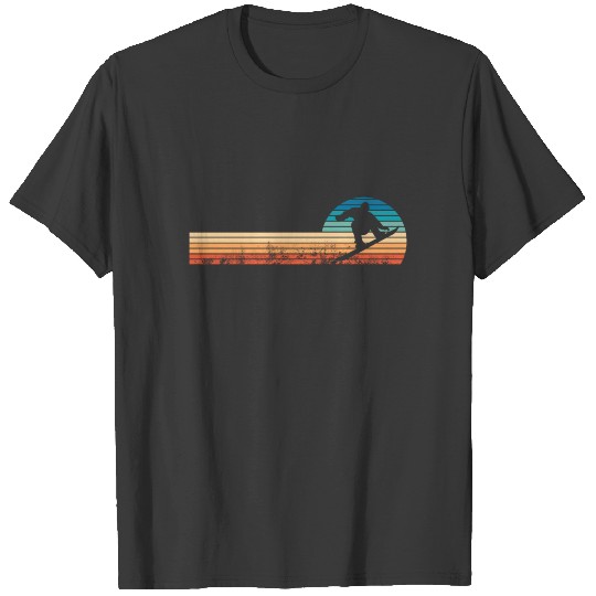 Vintage Snowboarding Susnset Retro Gift T-shirt