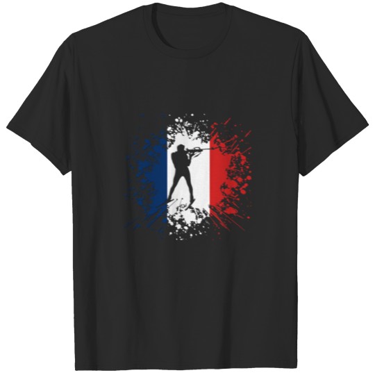 Discover Biathlon Gift for Winter Sports Fans France T-shirt