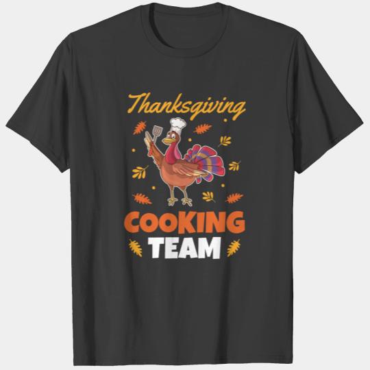 Thanksgiving Funny Turkey Chef Fall Party Gift T-shirt