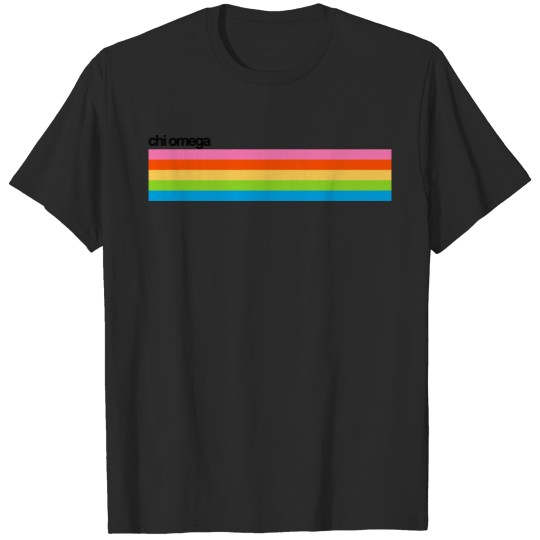 Discover Chio Rainbow Camera Stripes Logo T-shirt